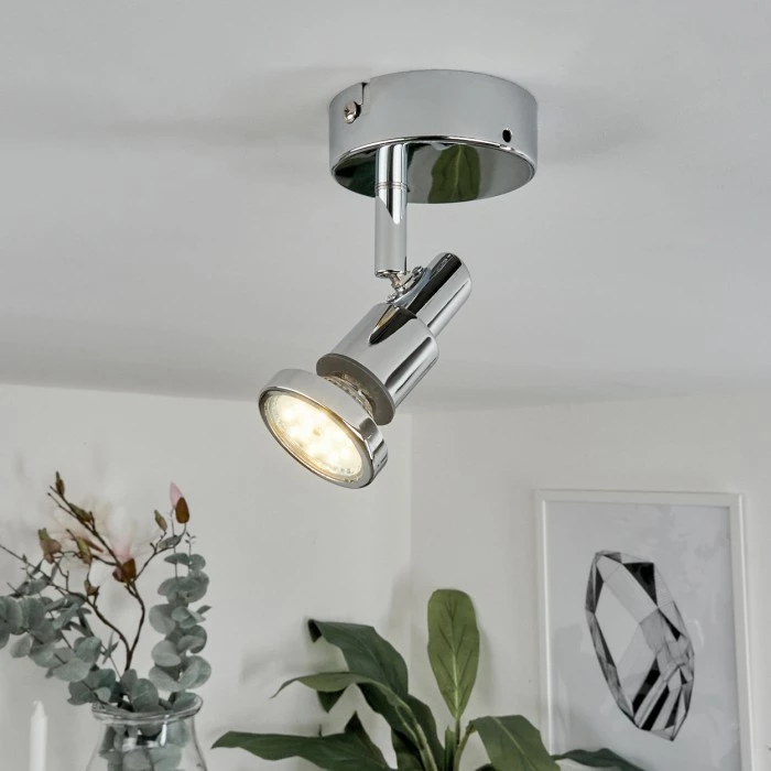 Hofstein Morges Deckenleuchte LED Chrom, 1-flammig 7 Hofstein Morges Deckenleuchte LED Chrom, 1-flammig – Bild 7