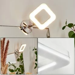 Hofstein Morges Spiegelleuchte LED Chrom, Weiß, 1-flammig