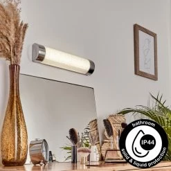 Hofstein Morges Wandleuchte LED Chrom, Transparent, Klar, 1-flammig