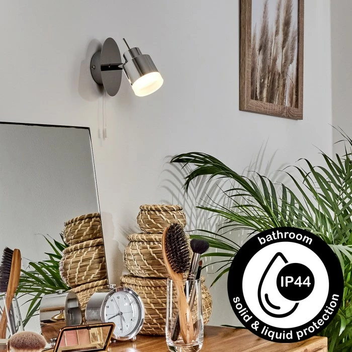 Hofstein Morges Wandleuchte LED Chrom, 1-flammig 1 Hofstein Morges Wandleuchte LED Chrom, 1-flammig