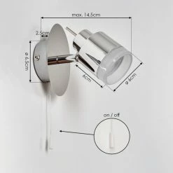 Hofstein Morges Wandleuchte LED Chrom, 1-flammig 15 Hofstein Morges Wandleuchte LED Chrom, 1-flammig -Wandleuchten Verkaufsgeschäft morges wandleuchte h3458259 3