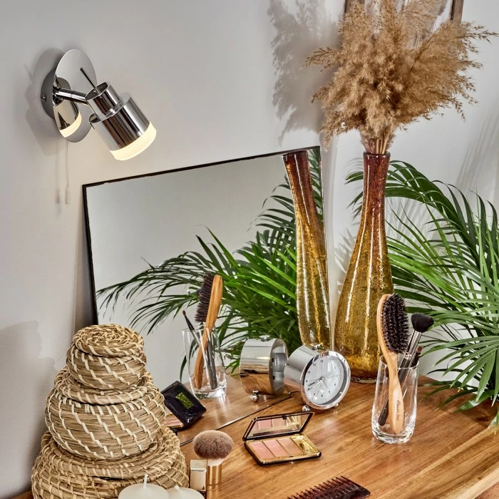 Hofstein Morges Wandleuchte LED Chrom, 1-flammig 7 Hofstein Morges Wandleuchte LED Chrom, 1-flammig – Bild 7