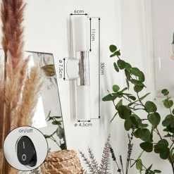 Hofstein Morges Wandleuchte Nickel-Matt, 2-flammig -Wandleuchten Verkaufsgeschäft morges wandleuchte h3578520 3