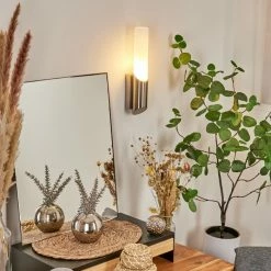 Hofstein Morges Wandleuchte Nickel-Matt, 1-flammig -Wandleuchten Verkaufsgeschäft morges wandleuchte h3610060 10