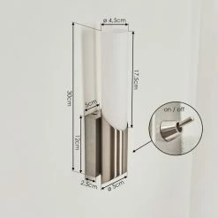 Hofstein Morges Wandleuchte Nickel-Matt, 1-flammig -Wandleuchten Verkaufsgeschäft morges wandleuchte h3610060 3