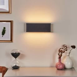 Hofstein Mosambik Wandleuchte LED Schwarz, Wei&szlig;, 1-flammig -Wandleuchten Verkaufsgeschäft mosambik wandleuchte h3394212 8