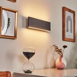 Hofstein Mosambik Wandleuchte LED Schwarz, Wei&szlig;, 1-flammig