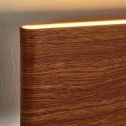 Hofstein Mosambik Wandleuchte LED Nickel-Matt, Braun, Holz dunkel, 1-flammig -Wandleuchten Verkaufsgeschäft mosambik wandleuchte h3437261 13