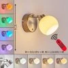 Hofstein Motala Wandleuchte LED Nickel-Matt, 1-flammig, Fernbedienung, Farbwechsler