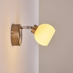 Hofstein Motala Wandleuchte LED Nickel-Matt, 1-flammig, Fernbedienung, Farbwechsler -Wandleuchten Verkaufsgeschäft motala wandleuchte h3299913 do2 13