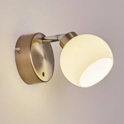 Hofstein Motala Wandleuchte LED Nickel-Matt, 1-flammig, Fernbedienung, Farbwechsler -Wandleuchten Verkaufsgeschäft motala wandleuchte h3299913 do2 18