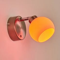 Hofstein Motala Wandleuchte LED Nickel-Matt, 1-flammig, Fernbedienung, Farbwechsler -Wandleuchten Verkaufsgeschäft motala wandleuchte h3299913 do2 21