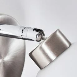 Hofstein Motala Wandleuchte LED Nickel-Matt, 1-flammig, Fernbedienung, Farbwechsler -Wandleuchten Verkaufsgeschäft motala wandleuchte h3299913 do2 23