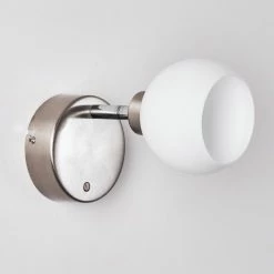 Hofstein Motala Wandleuchte LED Nickel-Matt, 1-flammig, Fernbedienung, Farbwechsler -Wandleuchten Verkaufsgeschäft motala wandleuchte h3299913 do2 31