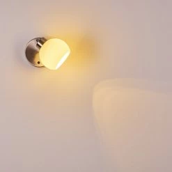 Hofstein Motala Wandleuchte LED Nickel-Matt, 1-flammig, Fernbedienung, Farbwechsler -Wandleuchten Verkaufsgeschäft motala wandleuchte h3299913 do2 7