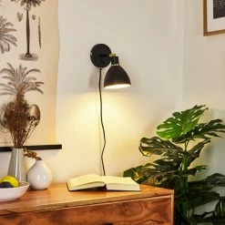 Hofstein Nabounay Wandleuchte Messing, Schwarz, 1-flammig -Wandleuchten Verkaufsgeschäft nabounay wandleuchte h3414859 10