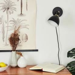 Hofstein Nabounay Wandleuchte Messing, Schwarz, 1-flammig -Wandleuchten Verkaufsgeschäft nabounay wandleuchte h3414859 11