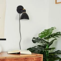 Hofstein Nabounay Wandleuchte Messing, Schwarz, 1-flammig -Wandleuchten Verkaufsgeschäft nabounay wandleuchte h3414859 9