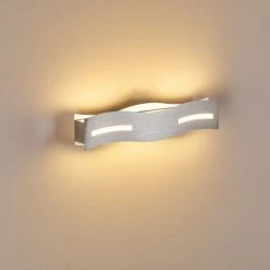 Hofstein Nagold Wandleuchte LED Nickel-Matt, Chrom, 1-flammig -Wandleuchten Verkaufsgeschäft nagold wandleuchte h3307410 18