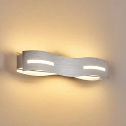 Hofstein Nagold Wandleuchte LED Nickel-Matt, Chrom, 1-flammig -Wandleuchten Verkaufsgeschäft nagold wandleuchte h3307410 2