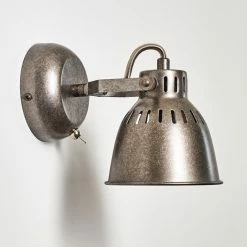 Hofstein Nanlia Wandleuchte Grau, Silber, 1-flammig -Wandleuchten Verkaufsgeschäft nanlia wandleuchte h3175439 do1 16