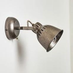 Hofstein Nanlia Wandleuchte Grau, Silber, 1-flammig -Wandleuchten Verkaufsgeschäft nanlia wandleuchte h3175439 do1 6