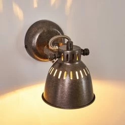 Hofstein Nanlia Wandleuchte Grau, Silber, 1-flammig -Wandleuchten Verkaufsgeschäft nanlia wandleuchte h3175439 do1 7