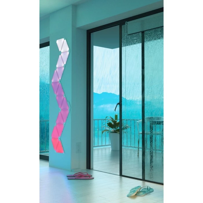 nanoleaf Erweiterungspack Wandleuchte 3er-Pack LED Weiß, 1-flammig, Fernbedienung, Farbwechsler 3 nanoleaf Erweiterungspack Wandleuchte 3er-Pack LED Weiß, 1-flammig, Fernbedienung, Farbwechsler – Bild 3