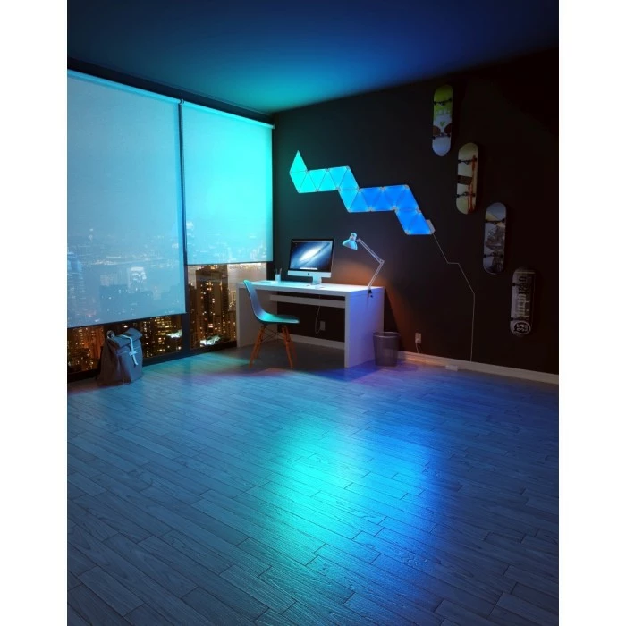 nanoleaf Erweiterungspack Wandleuchte 3er-Pack LED Weiß, 1-flammig, Fernbedienung, Farbwechsler 10 nanoleaf Erweiterungspack Wandleuchte 3er-Pack LED Weiß, 1-flammig, Fernbedienung, Farbwechsler – Bild 10