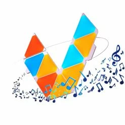 nanoleaf Rhythm Starter Kit Wandleuchte 9er-Pack LED Weiß, 1-flammig, Fernbedienung, Farbwechsler -Wandleuchten Verkaufsgeschäft nanoleaf rhythm starter kit wandleuchte 9er pack nl28 2002tw 9pk 13