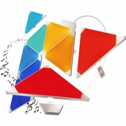 nanoleaf Rhythm Starter Kit Wandleuchte 9er-Pack LED Weiß, 1-flammig, Fernbedienung, Farbwechsler -Wandleuchten Verkaufsgeschäft nanoleaf rhythm starter kit wandleuchte 9er pack nl28 2002tw 9pk 2