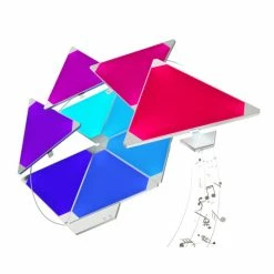 nanoleaf Rhythm Starter Kit Wandleuchte 9er-Pack LED Weiß, 1-flammig, Fernbedienung, Farbwechsler -Wandleuchten Verkaufsgeschäft nanoleaf rhythm starter kit wandleuchte 9er pack nl28 2002tw 9pk 3