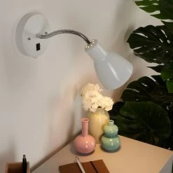 Hofstein Naouli Wandleuchte Chrom, Schwarz, Wei&szlig;, 1-flammig -Wandleuchten Verkaufsgeschäft naouli wandleuchte h3414996 10