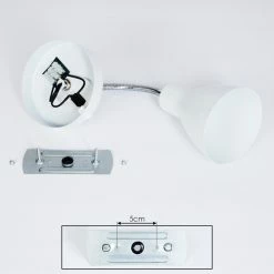 Hofstein Naouli Wandleuchte Chrom, Schwarz, Wei&szlig;, 1-flammig -Wandleuchten Verkaufsgeschäft naouli wandleuchte h3414996 4