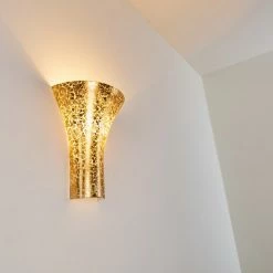 Hofstein Nerola Wandleuchte Gold, 1-flammig -Wandleuchten Verkaufsgeschäft nerola wandleuchte h169637 do4 11