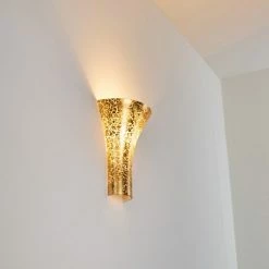 Hofstein Nerola Wandleuchte Gold, 1-flammig -Wandleuchten Verkaufsgeschäft nerola wandleuchte h169637 do4 4