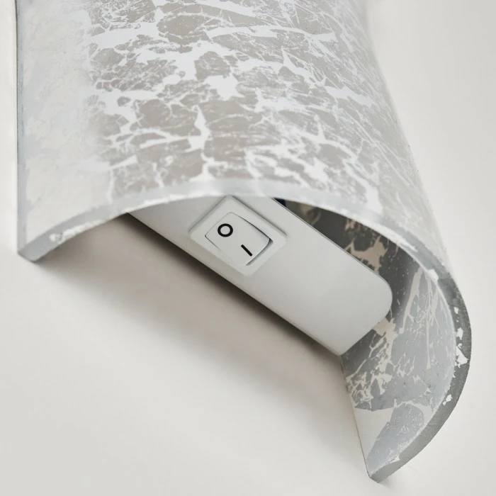 Hofstein Nerola Wandleuchte Silber, 1-flammig 16 Hofstein Nerola Wandleuchte Silber, 1-flammig – Bild 16