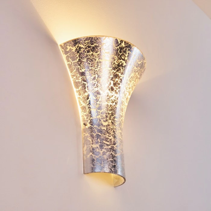 Hofstein Nerola Wandleuchte Silber, 1-flammig 3 Hofstein Nerola Wandleuchte Silber, 1-flammig – Bild 3