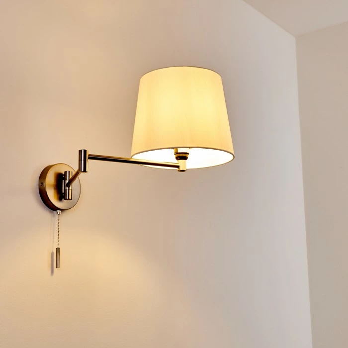 Hofstein Neuville Wandleuchte Nickel-Matt, 1-flammig 12 Hofstein Neuville Wandleuchte Nickel-Matt, 1-flammig – Bild 12