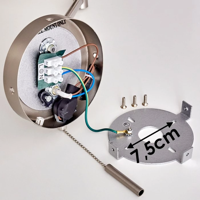 Hofstein Neuville Wandleuchte Nickel-Matt, 1-flammig 16 Hofstein Neuville Wandleuchte Nickel-Matt, 1-flammig – Bild 16