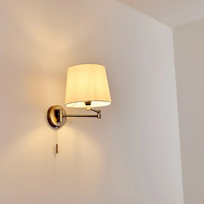 Hofstein Neuville Wandleuchte Nickel-Matt, 1-flammig 3 Hofstein Neuville Wandleuchte Nickel-Matt, 1-flammig – Bild 3