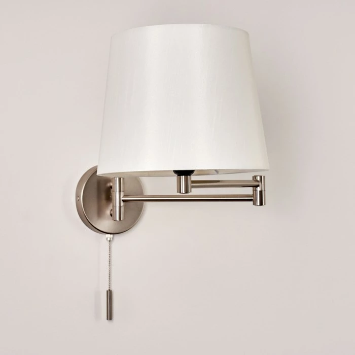 Hofstein Neuville Wandleuchte Nickel-Matt, 1-flammig 6 Hofstein Neuville Wandleuchte Nickel-Matt, 1-flammig – Bild 6