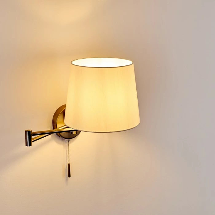 Hofstein Neuville Wandleuchte Nickel-Matt, 1-flammig 8 Hofstein Neuville Wandleuchte Nickel-Matt, 1-flammig – Bild 8