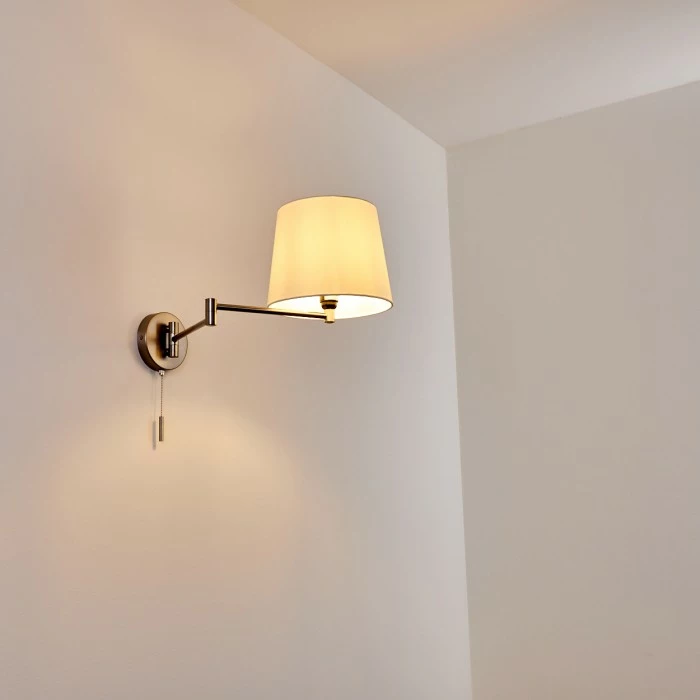 Hofstein Neuville Wandleuchte Nickel-Matt, 1-flammig 10 Hofstein Neuville Wandleuchte Nickel-Matt, 1-flammig – Bild 10