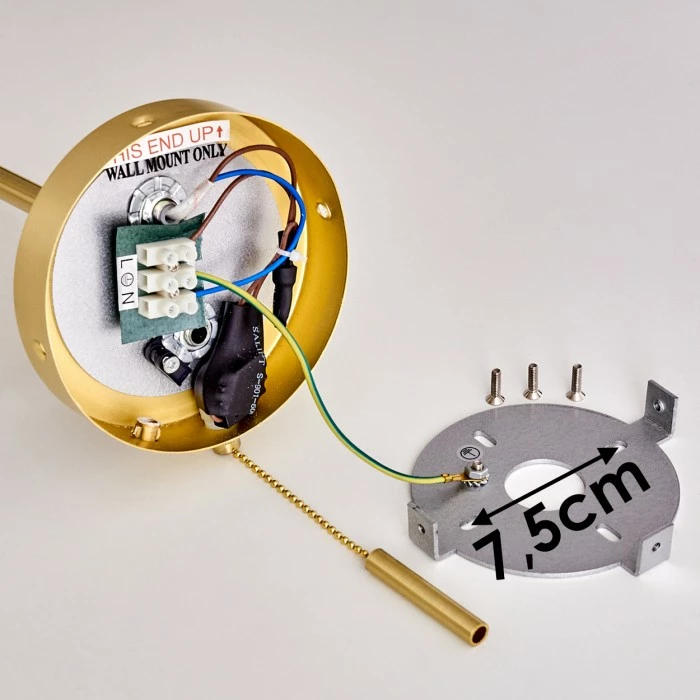 Hofstein Neuville Wandleuchte Messing, 1-flammig 15 Hofstein Neuville Wandleuchte Messing, 1-flammig – Bild 15