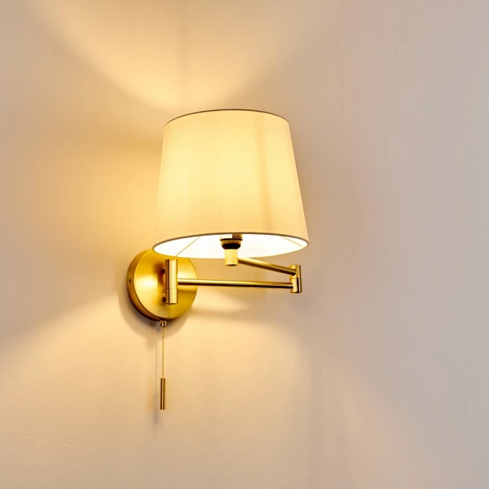 Hofstein Neuville Wandleuchte Messing, 1-flammig 4 Hofstein Neuville Wandleuchte Messing, 1-flammig – Bild 4