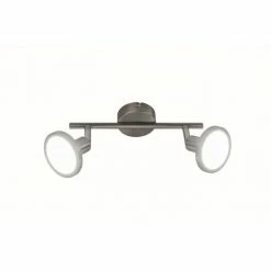 Nino Leuchten NEO Spotleuchte LED Nickel-Matt, 2-flammig