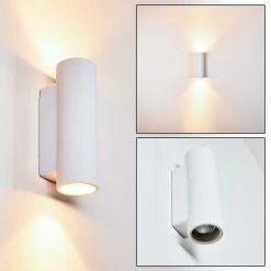 Hofstein Nuovodi Wandleuchte Weiß, 2-flammig