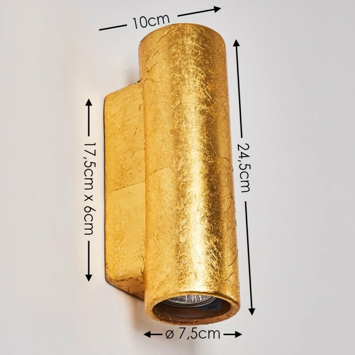 Hofstein Nuovodi Wandleuchte Gold, 2-flammig 2 Hofstein Nuovodi Wandleuchte Gold, 2-flammig – Bild 2