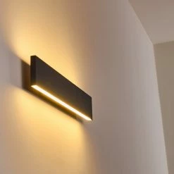 Hofstein Obion Wandleuchte LED Schwarz, 2-flammig -Wandleuchten Verkaufsgeschäft obion wandleuchte h3307915 17